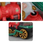 Tren Vintage Eléctrico Juguete Con Luz Sonido Y Efecto Humo Color Rojo