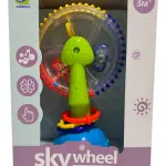 Sonajero Sopapa Vuelta Mundo Giratorio Didáctico Con Sonido Color Verde Lima Diseño Rueda