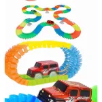 Pista Luminosa Flexible 152 Piezas Con Auto Luminoso Color Amarillo