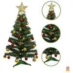 Arbol De Navidad Decorado Arbolito 1.20m Pino Carioca Color Rojo/oro