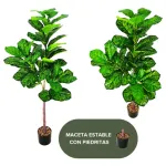 Planta Artificial Grande 130cm Ficus Decoracion Interior Ext Color Verde Claro