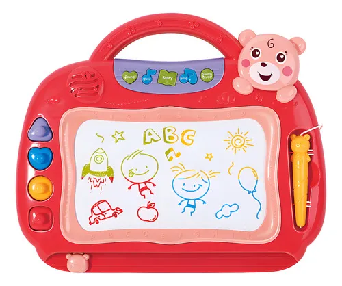Producto Pizarron Magico Tablero Magnetico De Dibujo Pizarra Niños Color Blanco Imagen