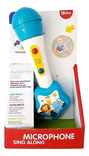 Producto Microfono Bebes Musical Con Luz Y Sonido Color Blanco Imagen