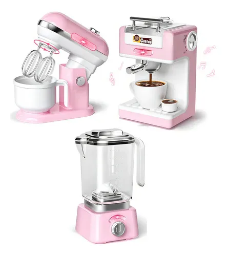 Producto Set Electrodomésticos De Juguete 3 Piezas Con Luz Y Sonido Color Rosa Claro Imagen