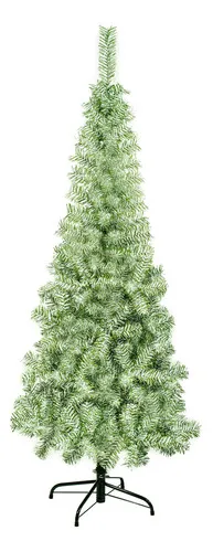 Producto Árbol De Navidad Tronador Slim Nevado 1.80mts Base Metal Imagen