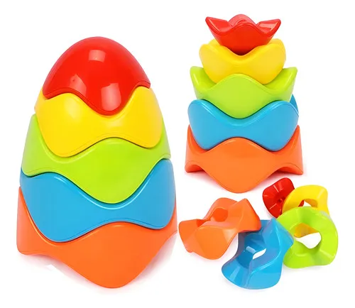 Producto Bloques Formas Apilables Encastre Bebe Juguete Didáctico Color Rojo Imagen