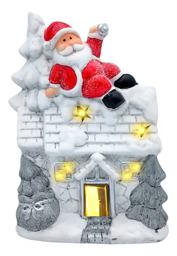 Producto Adorno Navidad Casita Ceramica Decoracion Con Iluminación Imagen