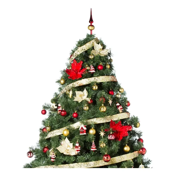 Arbol de Navidad Extra Lujo Patagonia 1,80mts Adornos Rojo Oro