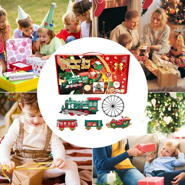 Set Tren Colgante Navideño Para Árbol De Navidad Verde