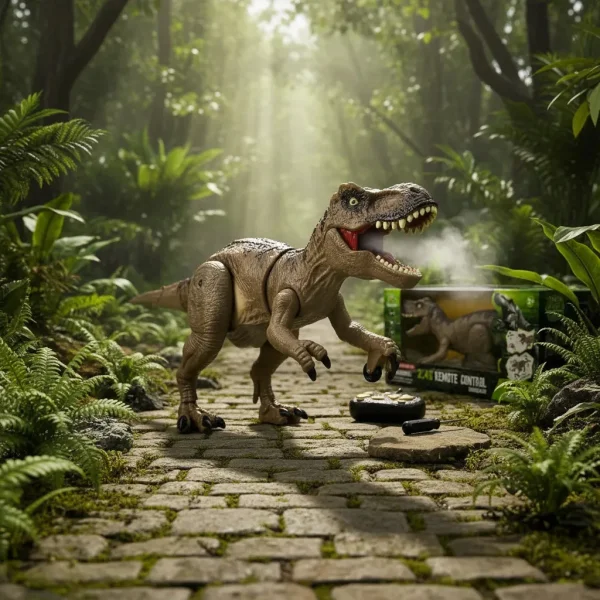 Dinosaurio T-rex Recargable Control Remoto Spray Luz Sonido Dinosaurio