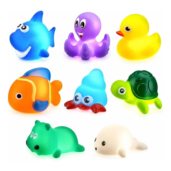 Juguete Bañera Bebé Animales Luz Led Juego Ducha Baño Niños Pato