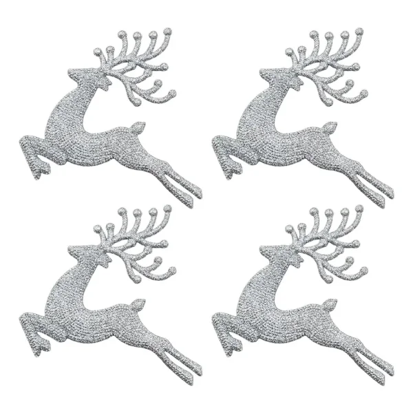 Set X4 Adorno Colgante Reno Navideño Deco Arbolito Navidad