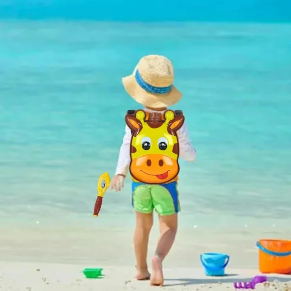 Pistola De Agua Mochila De Jirafa Lanza Agua Recargable