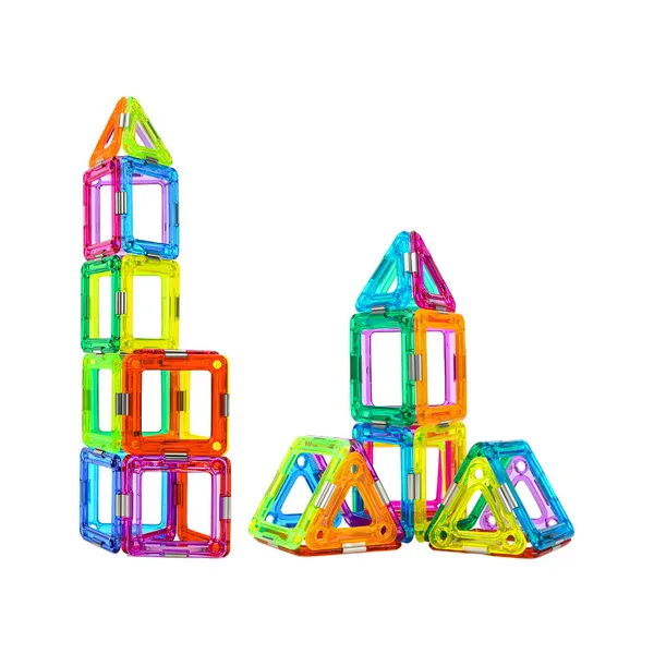 Bloques Magneticos Con Imanes Didacticos 60 Piezas