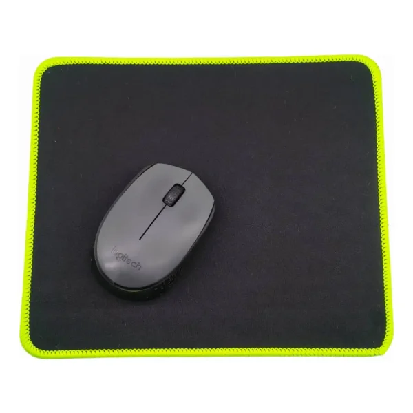 Mouse Pad Liso Escritorio Gamer Oficina Antideslizante Negro/verde