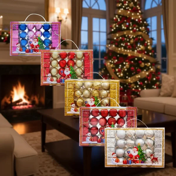 Bolas De Navidad 4cm Valija Adornos Colgante Navideño X24