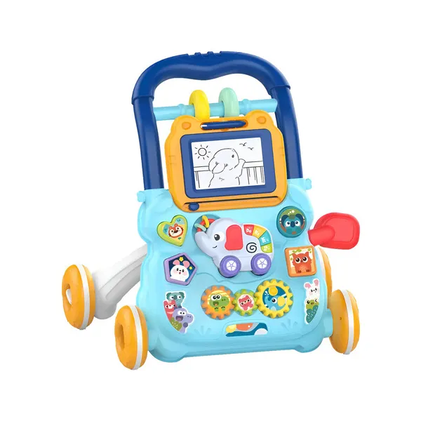 Andador Caminador Con Pizarra Y Sonido Explorer Fan Cm11 Color Celeste