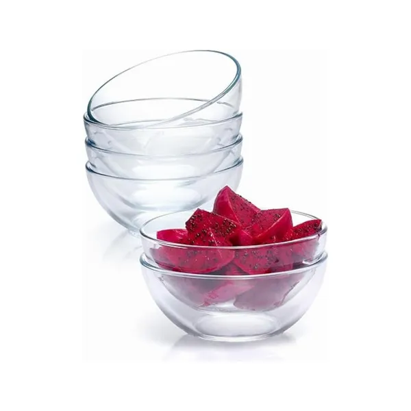 Bowl 700ml Ensaladera Vidrio Liso Transparente X1