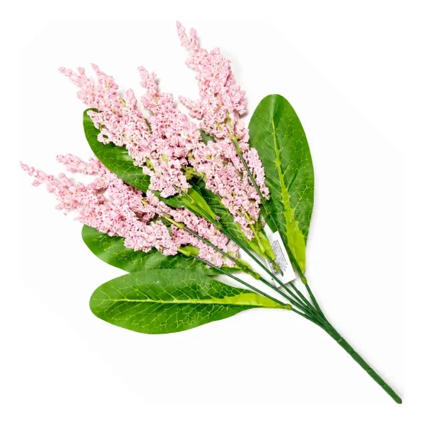 Flor Artificial Ramo Lavanda Astilbe Decoración Hogar 40cm Violeta