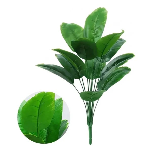 Ramo Artificial 75cm Verde Plastico Con Maceta