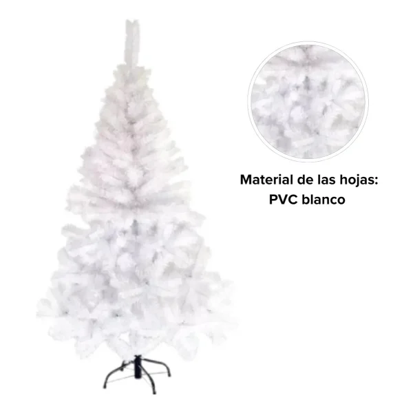 Arbol Navidad Blanco Tronador De Lujo 2.10mts Pie Metal