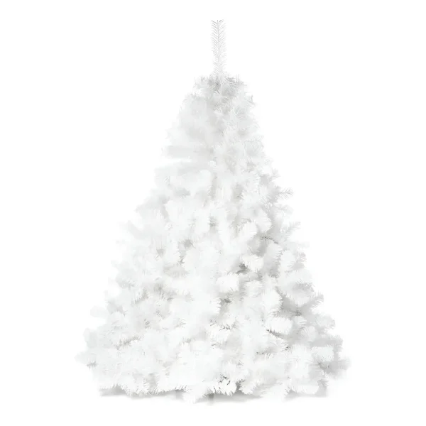 Arbol De Navidad Extra Lujo Patagonia Blanco 1,30 Mts Con Base Metalica