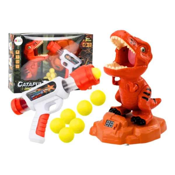 Pistola Dinamica Dino Al Blanco Naranja Con Luces Y Sonido