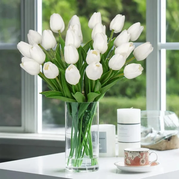 Tulipan Artificial Flores Artificiales Decoracion Ramo X10