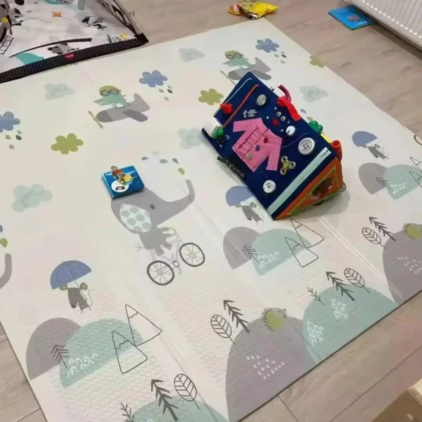 Alfombra Antigolpes Reversible Bebe Plegable 120x180cm