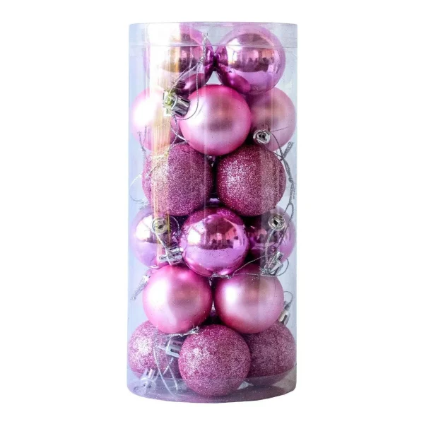 Adornos De Navidad Set Esferas Navideñas 4cm X24 Bolas