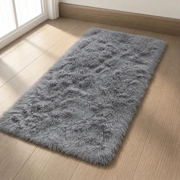 Alfombra Tapete Pelo Largo Nórdica Antideslizante 60x100cm 100 M 60 M Beige