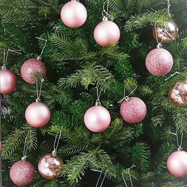 Bolas De Navidad 6cm Adornos Navideños Tubo X20 Esferas