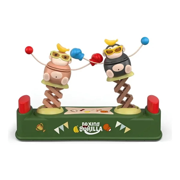 Juego De Mesa Boxeo Muñecos Monos Resorte Ring Juguete Niños