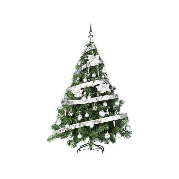 Arbolito Navidad Montañes Deluxe 1.30mts Decoración Plata 