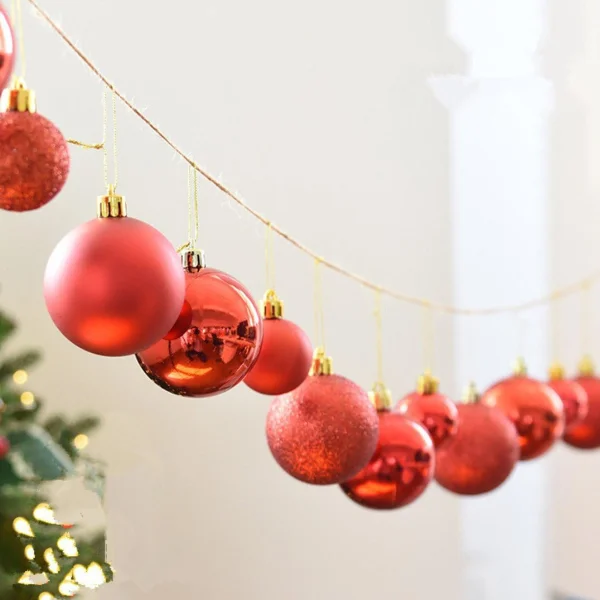 Adornos Navideños Set Bolas De Navidad 7cm X12 Unidades