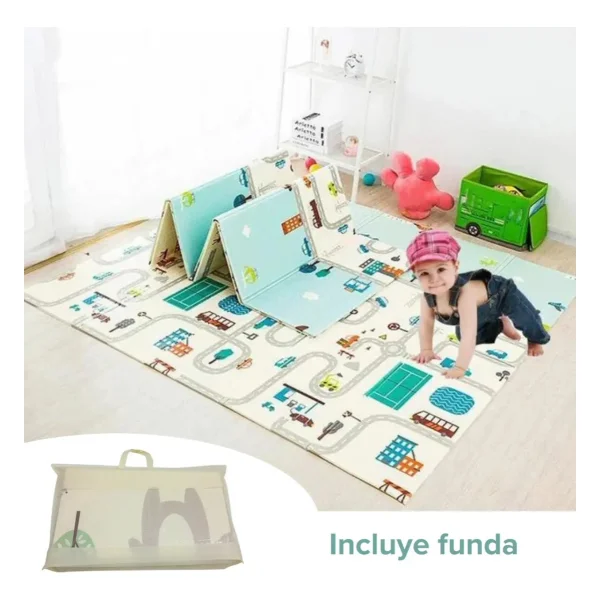 Alfombra Antigolpes Plegable Bebes Reversible 150x200cm