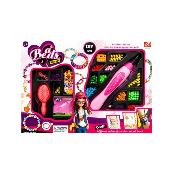 Set De Bijouterie Con Mostacillas Para Pelo Con Aplicador