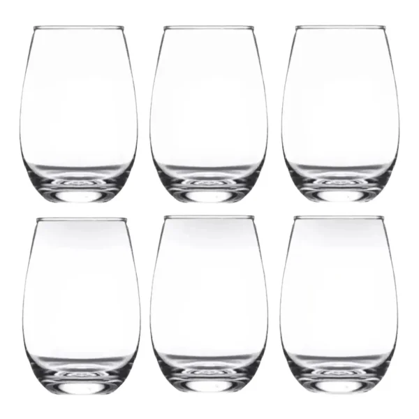Set De 6 Vasos De Vidrio Altos
