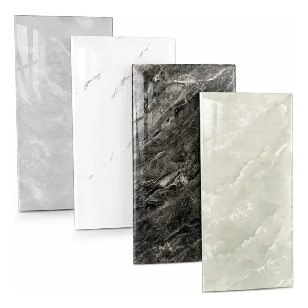 Revestimiento Pared Simil Mármol Pe Autoadhesivo Pack X20 Jade Pastel