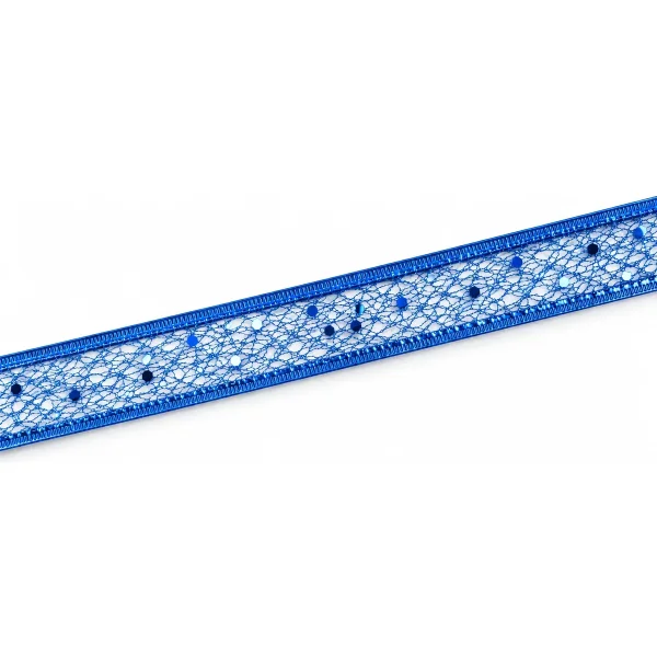 Cintas Navideñas Metalizadas Con Brillo 2,5cm 2.7m Adornos Azul
