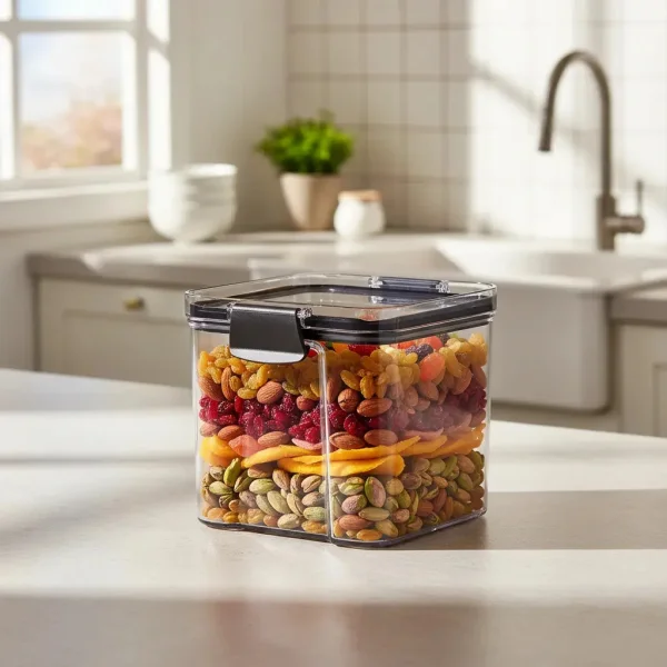 Taper Contenedor Hermético Organizador Alacena Freezer 700ml Transparente