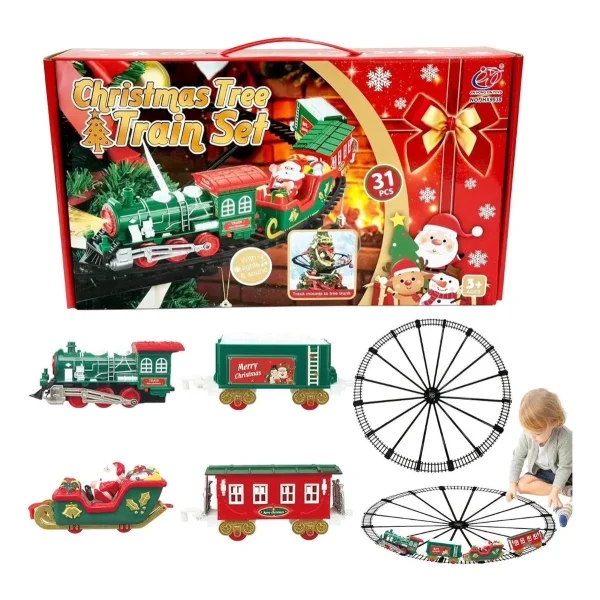 Set Tren Colgante Navideño Para Árbol De Navidad Verde