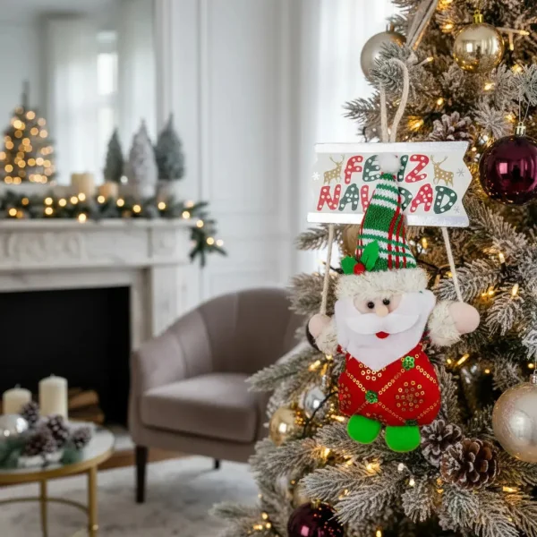 Adornos Navideños Colgante De Paño Deco Navidad Rojo Colgante De Paño