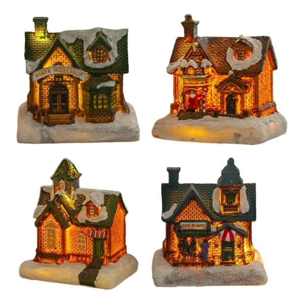 Casa Christmas Village Casita Navideña C/luz Deco A Pila X1
