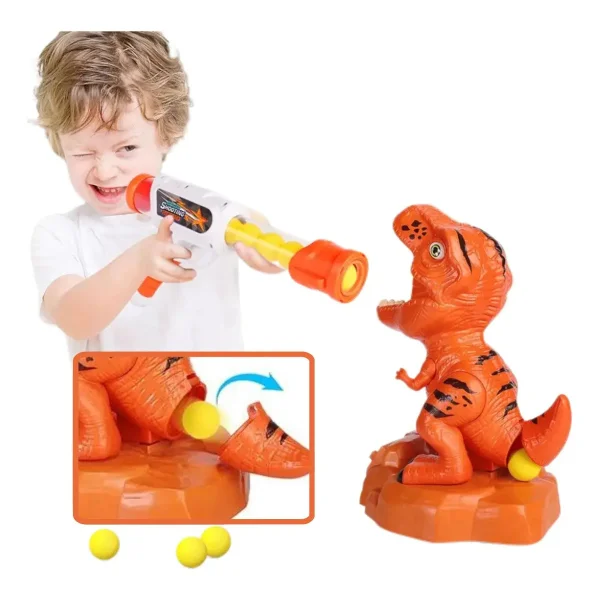 Pistola Dinamica Dino Al Blanco Naranja Con Luces Y Sonido