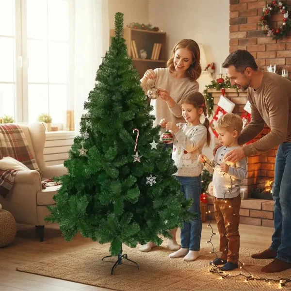 Arbol De Navidad Tronador De Lujo 2.10mts Base Metalica Verde