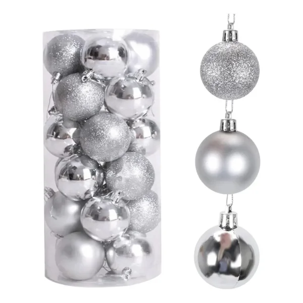 Adornos De Navidad Set Esferas Navideñas 4cm X24 Bolas