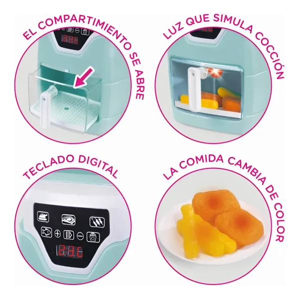 Freidora Juguete Para Niños My Home Con Efecto De Cocción
