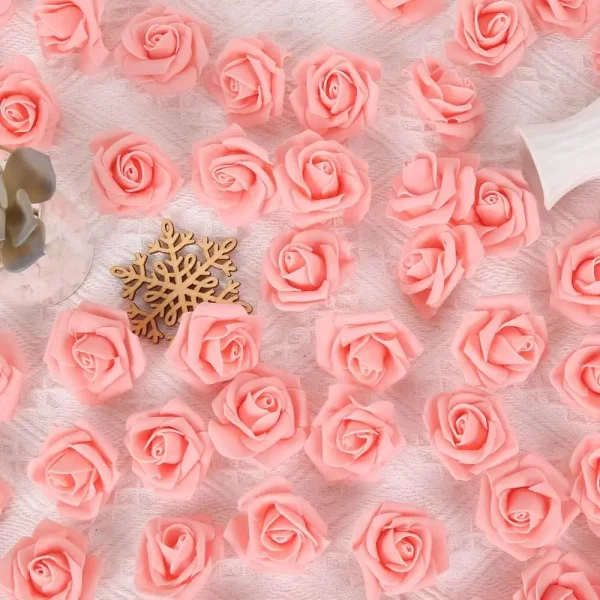 Mini Rosas Flores Artificiales Decoracion Pack X50