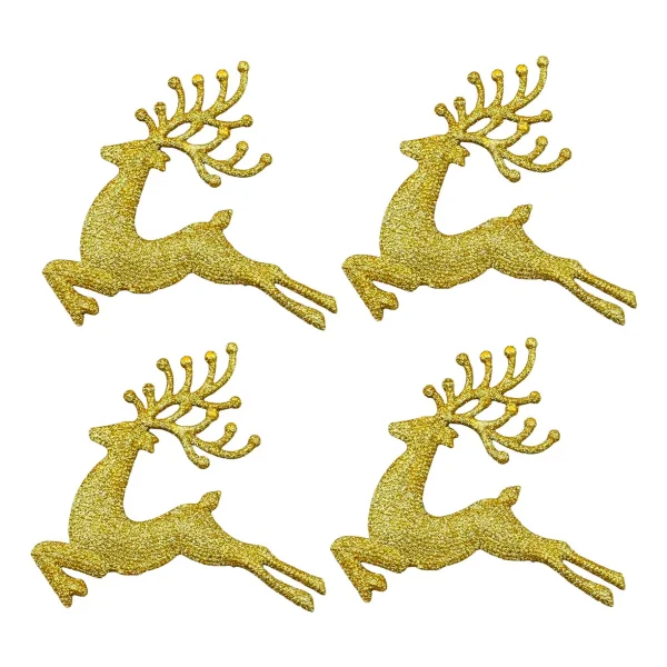 Set X4 Adorno Colgante Reno Navideño Deco Arbolito Navidad